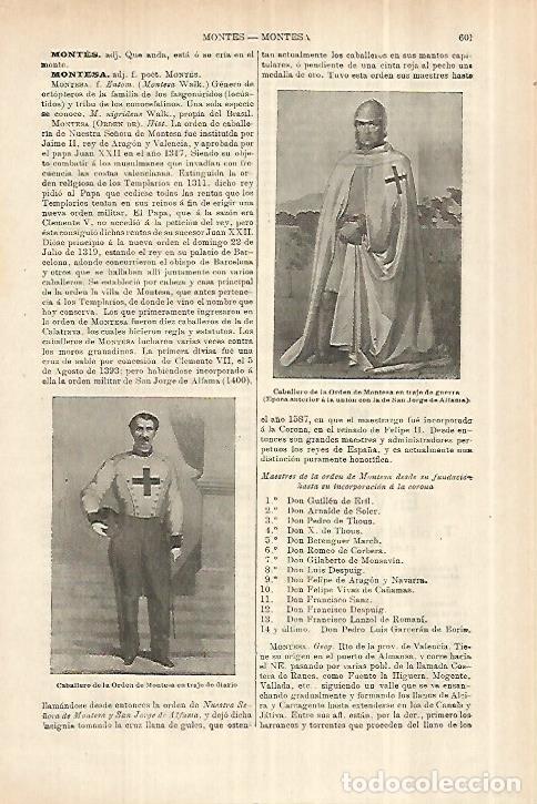 Otros art&iacute;culos de coleccionismo en papel: LAMINA ESPASA 28009: Caballero de la Orden de Montesa con traje de guerra - Varios