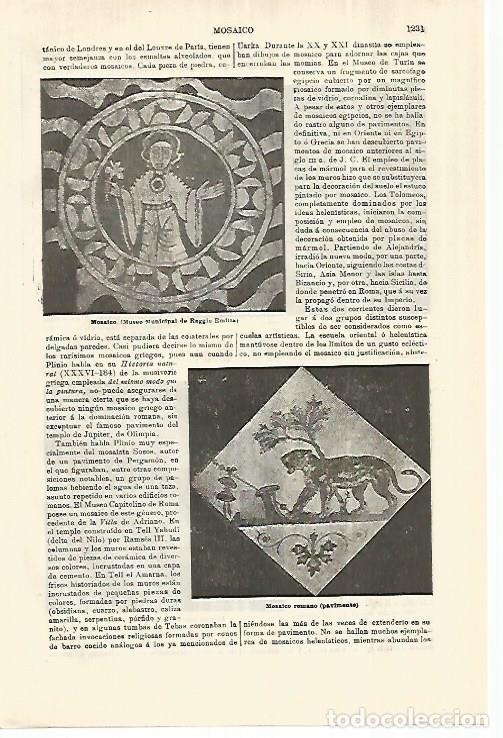 Otros art&iacute;culos de coleccionismo en papel: LAMINA ESPASA 28136: Mosaicos romanos - Varios
