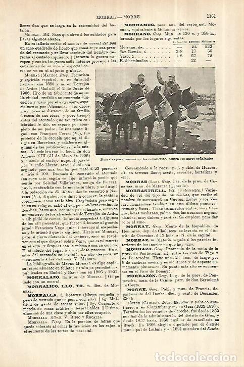 Otros art&iacute;culos de coleccionismo en papel: LAMINA ESPASA 28118: Morrales para las caballerias - Varios