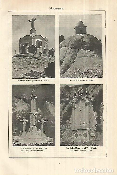 Otros art&iacute;culos de coleccionismo en papel: LAMINA ESPASA 28067: Cumbre de San Jeronimo Observatorio y Estacion del Via Crucis en Montserrat - V