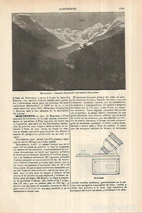 Otros art&iacute;culos de coleccionismo en papel: LAMINA ESPASA 28123: Glaciar de Pentresina - Varios
