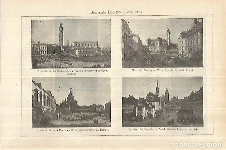 Otros art&iacute;culos de coleccionismo en papel: LAMINA ESPASA 28191: Obras por Canaletto - Varios
