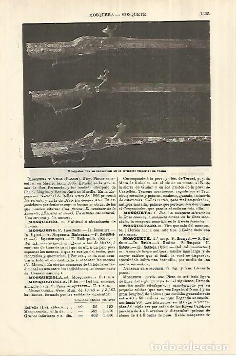 Otros art&iacute;culos de coleccionismo en papel: LAMINA ESPASA 28154: Mosquetes de la Armeria de Viena - Varios