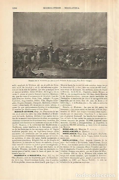 Otros art&iacute;culos de coleccionismo en papel: LAMINA ESPASA 28151: Batalla de la Moskova por Desarnod - Varios