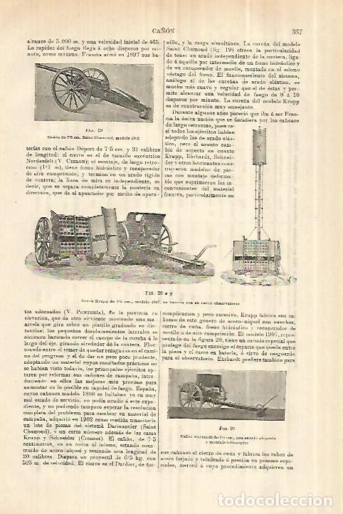 Otros art&iacute;culos de coleccionismo en papel: LAMINA ESPASA 28241: Ca&ntilde;on Krupp de 75mm - Varios