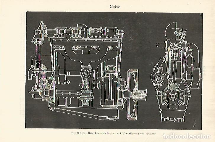 Otros art&iacute;culos de coleccionismo en papel: LAMINA ESPASA 28175: Motor de aluminio Frontenac - Varios
