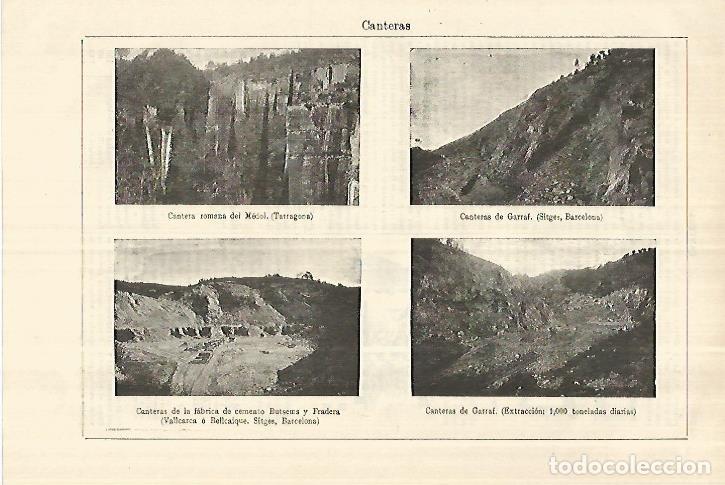 Otros art&iacute;culos de coleccionismo en papel: LAMINA ESPASA 28228: Cantera del Medol Garraf y Sitges Barcelona - Varios