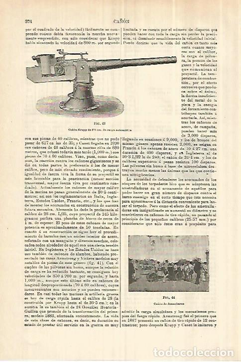 Otros art&iacute;culos de coleccionismo en papel: LAMINA ESPASA 28248: Ca&ntilde;on Krupp de carga automatica - Varios