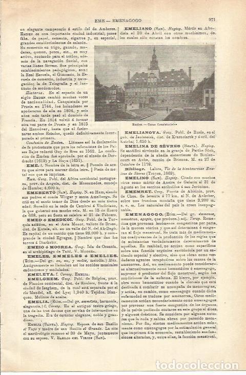 Otros art&iacute;culos de coleccionismo en papel: LAMINA ESPASA 35639: Ayuntamiento de Emden, Alemania - Varios