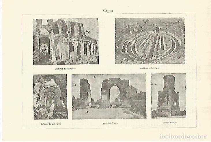 Otros art&iacute;culos de coleccionismo en papel: LAMINA ESPASA 28285: Vistas de Capua Italia - Varios