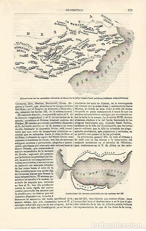 Otros art&iacute;culos de coleccionismo en papel: LAMINA ESPASA 15695: Falla longitudinal de Andalucia - Varios