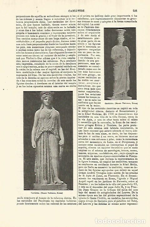 Otros art&iacute;culos de coleccionismo en papel: LAMINA ESPASA 28333: Cariatides en el Museo Vaticano - Varios