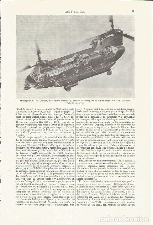 Otros art&iacute;culos de coleccionismo en papel: LAMINA ESPASA 35722: Arte militar. Helicoptero CH-47 Chinook - Varios