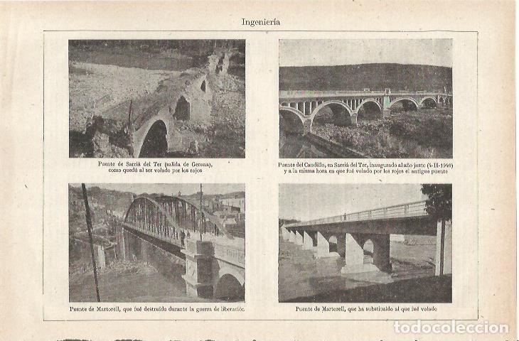 Otros art&iacute;culos de coleccionismo en papel: LAMINA ESPASA 35342: Puentes de Sarria de Ter y Martorell - Varios