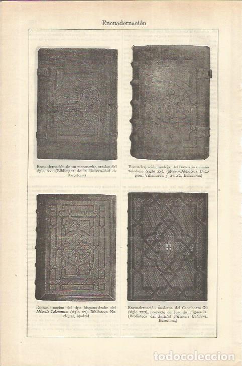 Otros art&iacute;culos de coleccionismo en papel: LAMINA ESPASA 35672: Encuadernaciones del siglo XV en bibliotecas espa&ntilde;olas - Varios