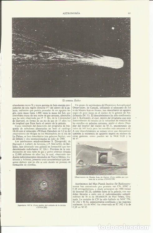 Otros art&iacute;culos de coleccionismo en papel: LAMINA ESPASA 35366: El cometa Halley - Varios