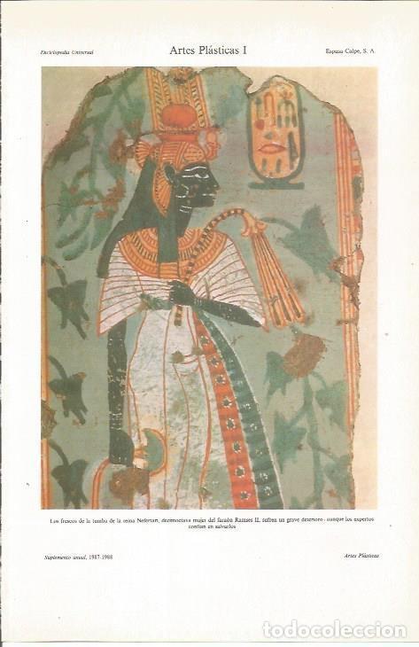 Otros art&iacute;culos de coleccionismo en papel: LAMINA ESPASA 35363: Fresco de la tumba de Nerfertari en Egipto - Varios