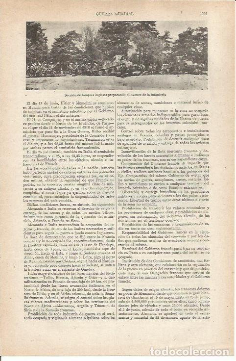 Otros art&iacute;culos de coleccionismo en papel: LAMINA ESPASA 35321: Seccion de tanques ingleses - Varios