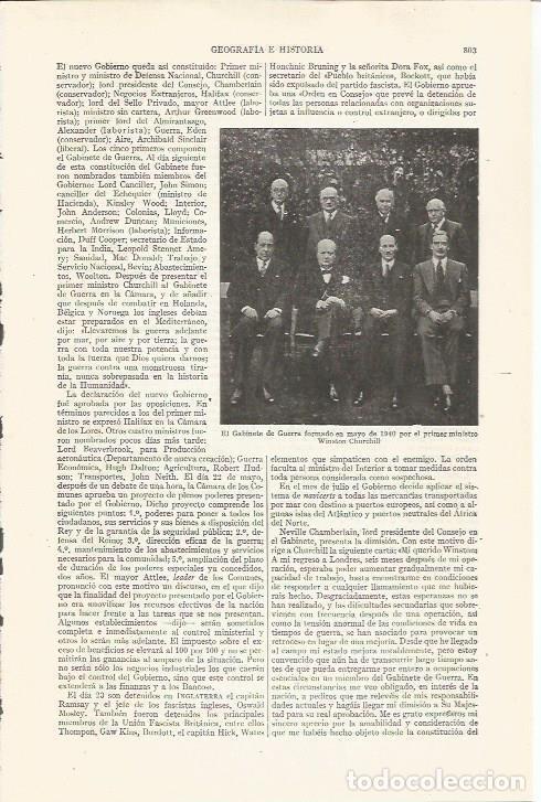 Otros art&iacute;culos de coleccionismo en papel: LAMINA ESPASA 35278: Churchill con el Gabinete de Guerra - Varios