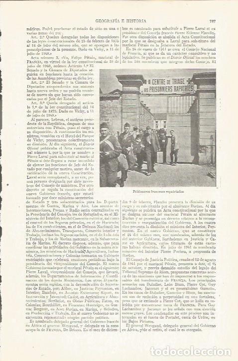 Otros art&iacute;culos de coleccionismo en papel: LAMINA ESPASA 35273: Prisioneros de Francia repatriados - Varios