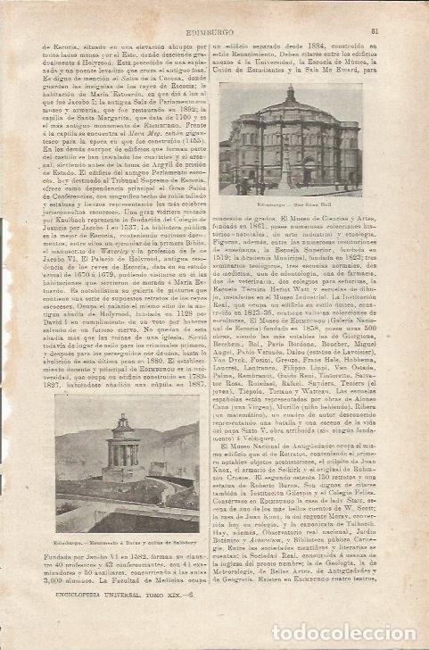 Otros art&iacute;culos de coleccionismo en papel: LAMINA ESPASA 35457: Mac Evan Hall en Edinburgo - Varios