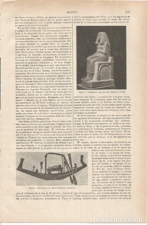 Otros art&iacute;culos de coleccionismo en papel: LAMINA ESPASA 35491: Estatua de una princesa egipcia - Varios