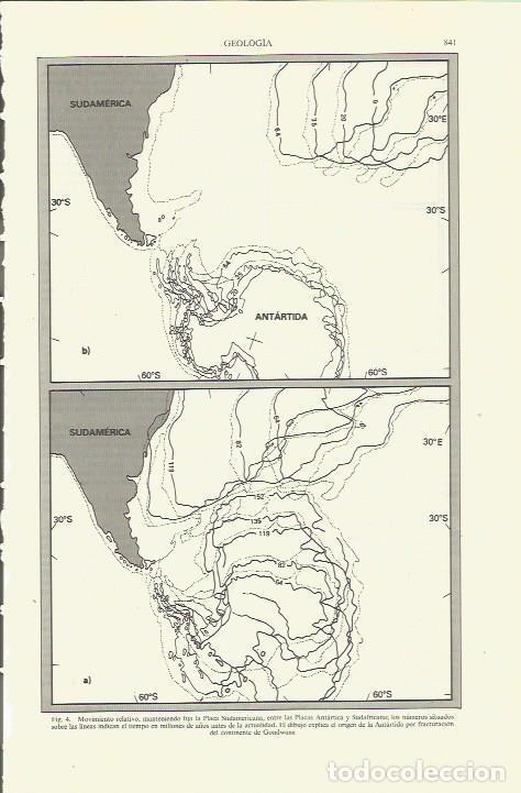 Otros art&iacute;culos de coleccionismo en papel: LAMINA ESPASA 35416: Movimiento de la Placa Sudamericana - Varios