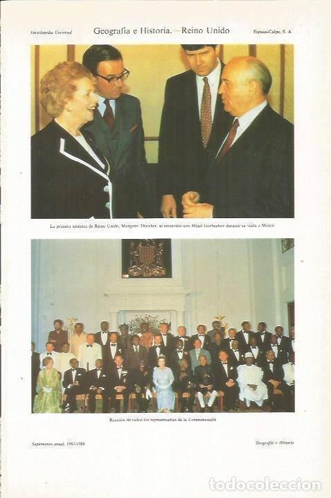 Otros art&iacute;culos de coleccionismo en papel: LAMINA ESPASA 35411: Margaret Thatcher con Mijail Gorbachov en Moscu - Varios
