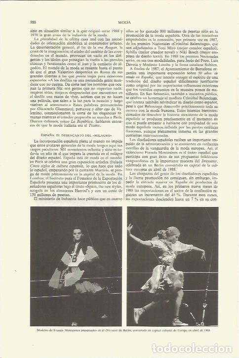 Otros art&iacute;culos de coleccionismo en papel: LAMINA ESPASA 35427: Modelos de Francis Montesinos - Varios