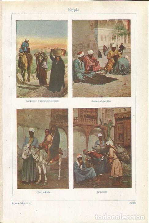 Otros art&iacute;culos de coleccionismo en papel: LAMINA ESPASA 35498: Dibujos de Egipto del siglo XIX - Varios