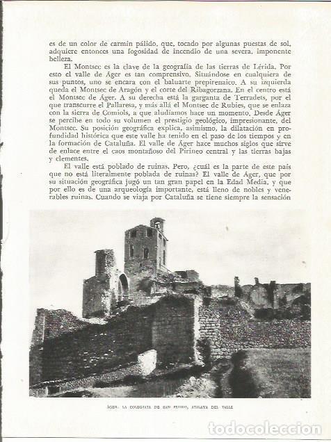 Otros art&iacute;culos de coleccionismo en papel: LAMINA 21699: Colegiata de Sant Pere en Ager - Josep Pla