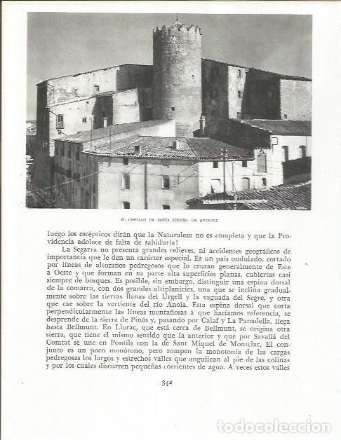 Otros art&iacute;culos de coleccionismo en papel: LAMINA 21675: Castillo de Santa Coloma de Queralt - Josep Pla