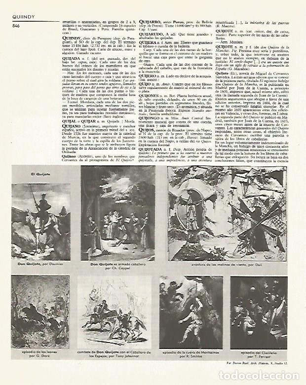 Otros art&iacute;culos de coleccionismo en papel: LAMINA LAROUSSE 70348: Imagenes de El Quijote - Varios