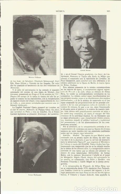 Otros art&iacute;culos de coleccionismo en papel: LAMINA ESPASA 35429: M. Feldman, G. Moore y A. Rubinstein - Varios
