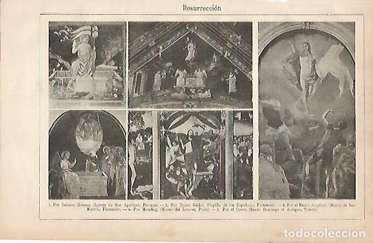 Otros art&iacute;culos de coleccionismo en papel: LAMINA ESPASA 1044: Obras sobre la Resurreccion - Varios Autores