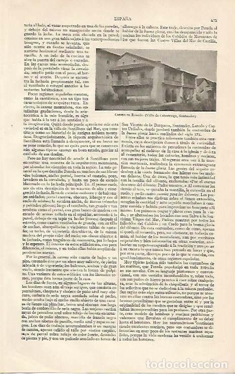 Otros art&iacute;culos de coleccionismo en papel: LAMINA ESPASA 10168: Casona en Renedo Cantabria - Varios