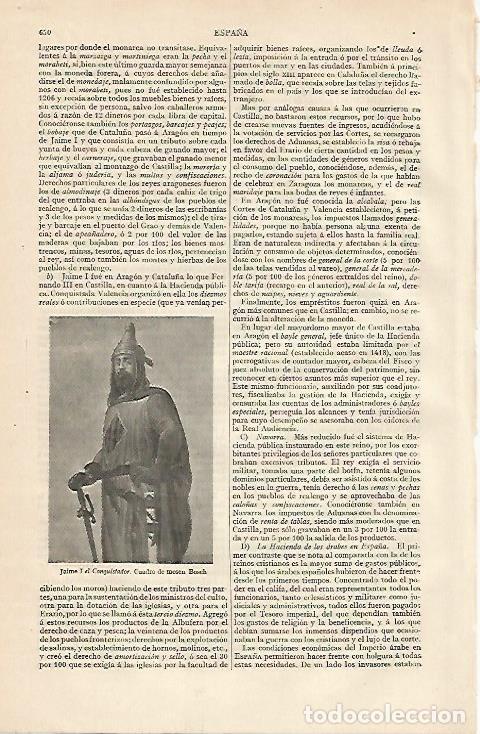 Otros art&iacute;culos de coleccionismo en papel: LAMINA ESPASA 10217: Jaume I el Conqueridor por Bosch - Varios