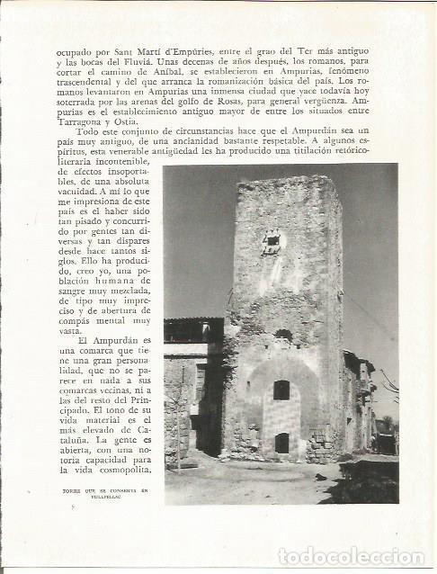 Sammelleidenschaft Andere Papierartikel: LAMINA 21576: Torre de Vullpellac - Josep Pla