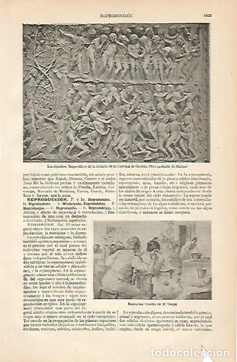 Otros art&iacute;culos de coleccionismo en papel: LAMINA ESPASA 1029: Bajorrelieve de la Catedral de Orvieto - Varios Autores