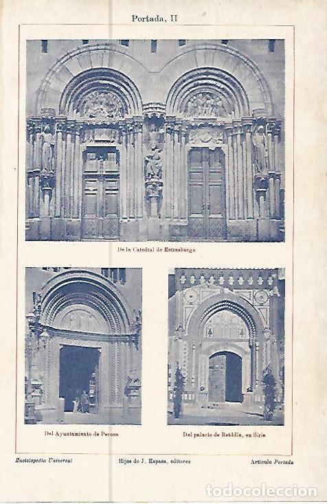 Otros art&iacute;culos de coleccionismo en papel: LAMINA ESPASA 10546: Catedral de Estrasburgo Ayuntamiento de Perusa y Palacio Betddin en Siria - Var