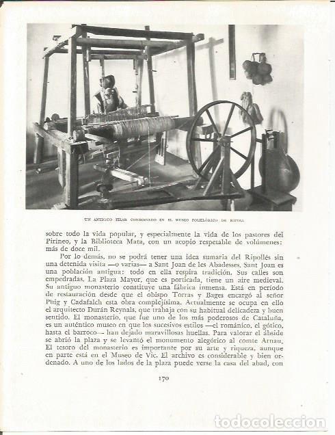 Otros art&iacute;culos de coleccionismo en papel: LAMINA 21611: Antiguo telar en el Museo Folklorico de Ripoll - Josep Pla