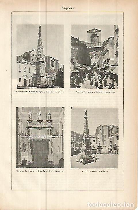 Otros art&iacute;culos de coleccionismo en papel: LAMINA ESPASA 10724: Panoramicas de Napoles - Varios