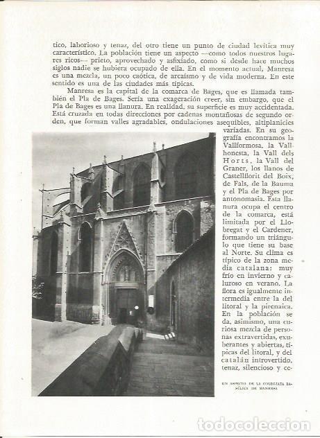 Otros art&iacute;culos de coleccionismo en papel: LAMINA 21646: Colegiata de Manresa - Josep Pla