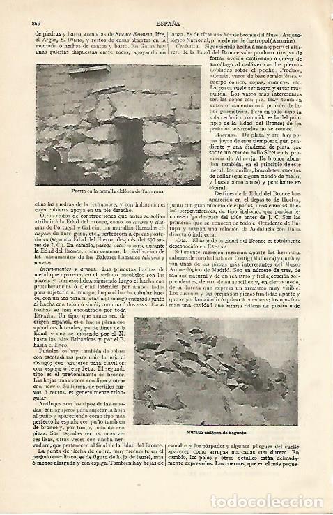 Otros art&iacute;culos de coleccionismo en papel: LAMINA ESPASA 10271: Muralla de Tarragona y Sagunto - Varios