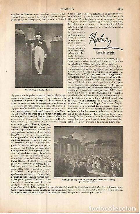 Otros art&iacute;culos de coleccionismo en papel: LAMINA ESPASA 10708: Napoleon por Turner y por Meunier - Varios