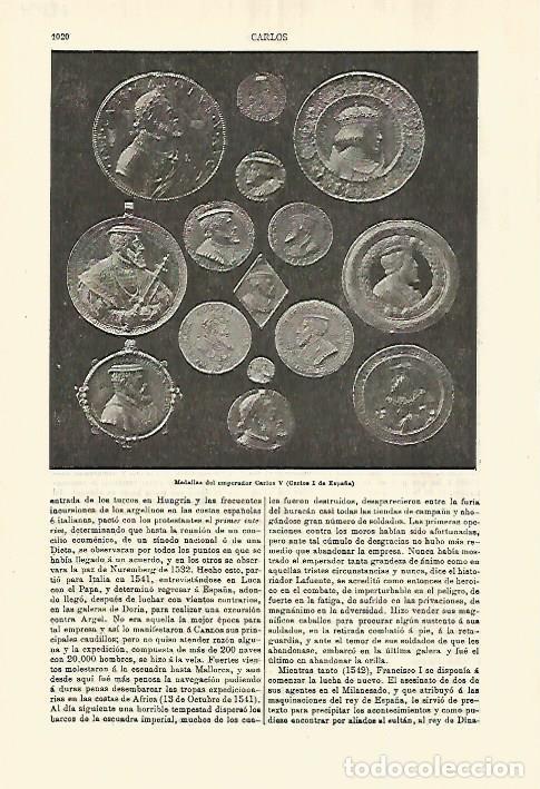 Otros art&iacute;culos de coleccionismo en papel: LAMINA ESPASA 28354: Medallas de Carlos V - Varios