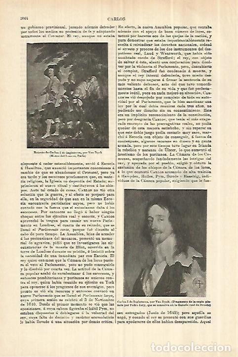 Otros art&iacute;culos de coleccionismo en papel: LAMINA ESPASA 28359: Retrato de Carlos I de Inglaterra - Varios