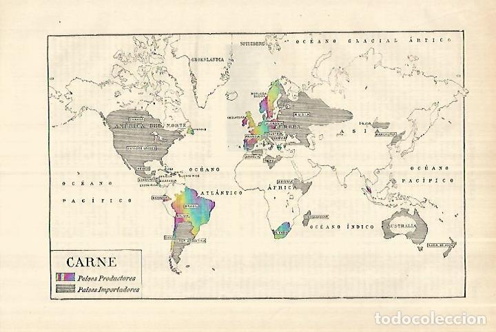 Otros art&iacute;culos de coleccionismo en papel: LAMINA ESPASA 28381: Mapa de Carne - Varios