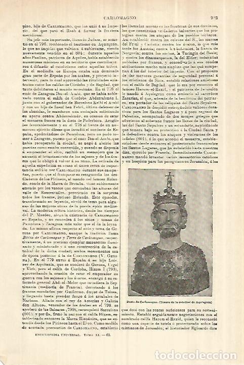 Otros art&iacute;culos de coleccionismo en papel: LAMINA ESPASA 28346: Busto de Carlomagno - Varios
