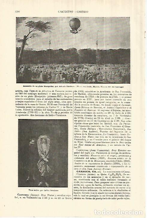 Otros art&iacute;culos de coleccionismo en papel: LAMINA ESPASA 28387: Globo Montgolfier por Antonio Carnicero - Varios